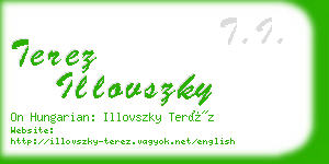 terez illovszky business card